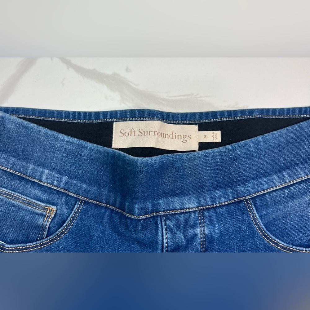 Soft Surroundings Blue Pull-on Jeans Jegging Skinny Women Size Medium
